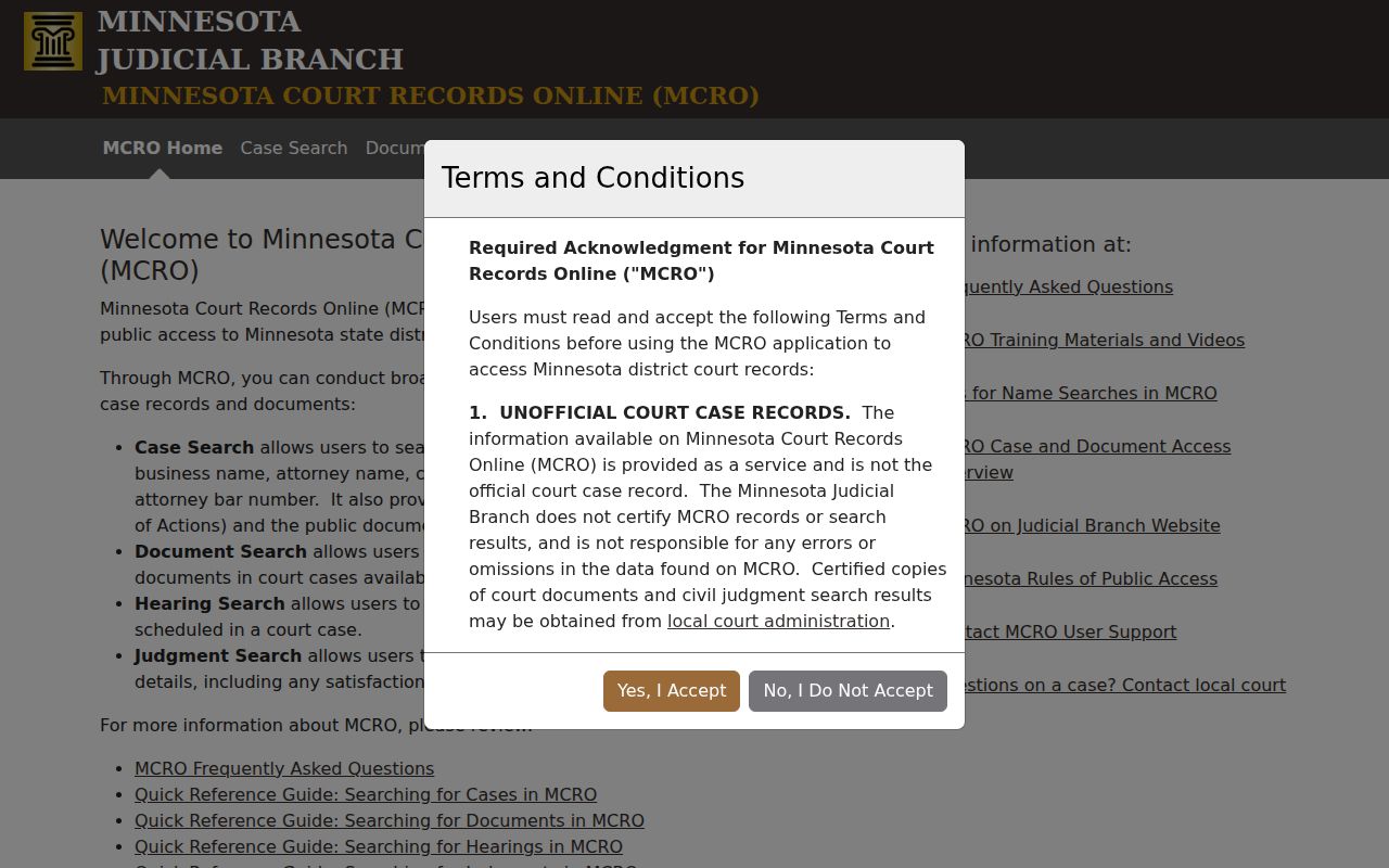 Ramsey County residents directory Minnesota court records search