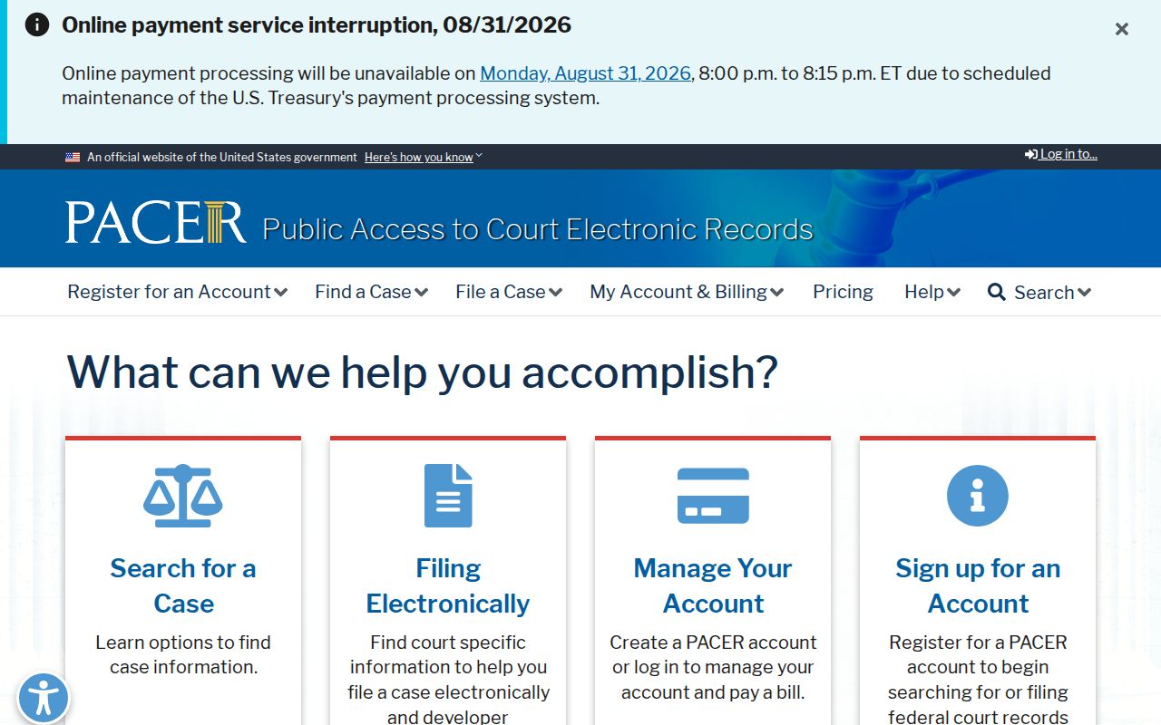 Ramsey County previous residents federal court research reference from PACER