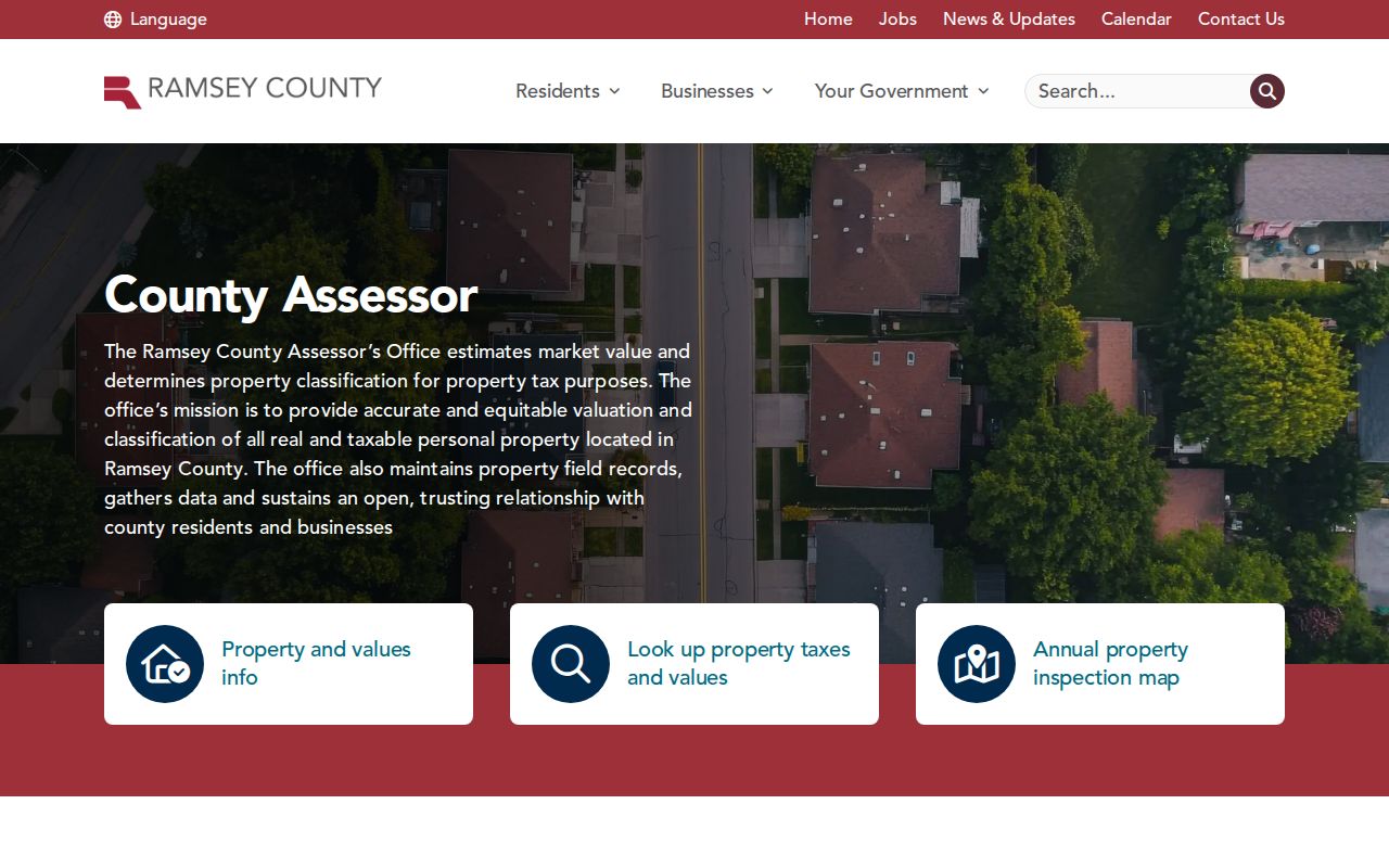 Ramsey County street directory Assessor office information