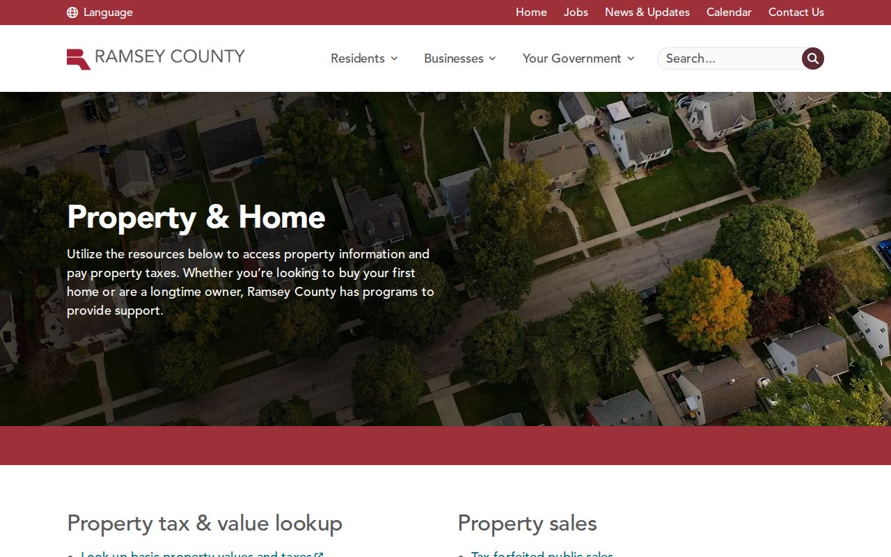 Ramsey County street directory property and home portal